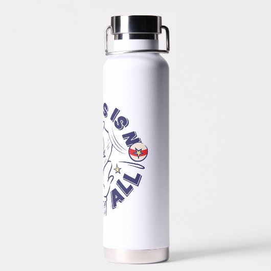 Kat in het Pet | Dit is helemaal niet leuk Waterfles (Achterkant)