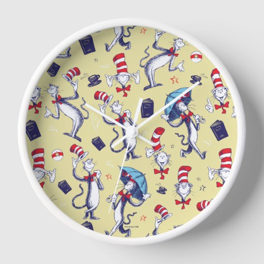 Kat in het Pet | geel patroon (Voorkant)