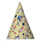 Kat in het Pet | geel patroon Feesthoedjes (Rechts)