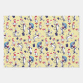 Kat in het Pet | geel patroon Inpakpapier Vel (Voorkant 3)