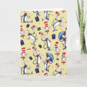 Kat in het Pet | geel patroon Kaart (Voorkant)