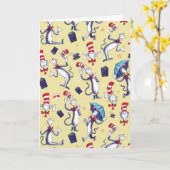Kat in het Pet | geel patroon Kaart (Gele Bloem)