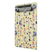 Kat in het Pet | geel patroon Mini Klembord (Angled2)