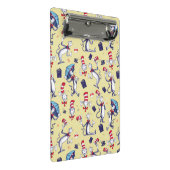 Kat in het Pet | geel patroon Mini Klembord (Schuin)