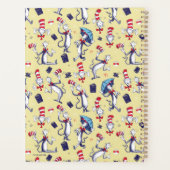 Kat in het Pet | geel patroon Planner (Achterkant)