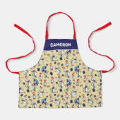 Kat in het Pet | geel patroon Schort (Voorkant)