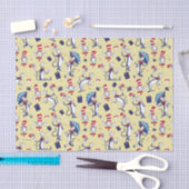 Kat in het Pet | geel patroon Tissuepapier (Craft)