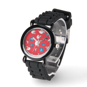 Kat in het Pet   Het rode patroon van de vis Horloge
