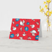 Kat in het Pet | Het rode patroon van de vis Kaart (Gele Bloem)