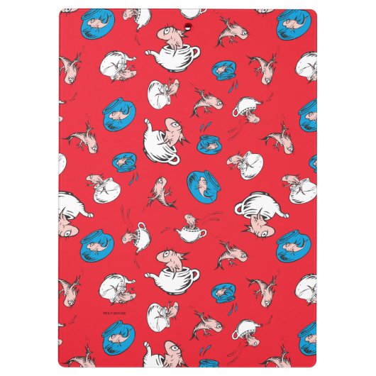 Kat in het Pet | Het rode patroon van de vis Klembord (Achterkant)