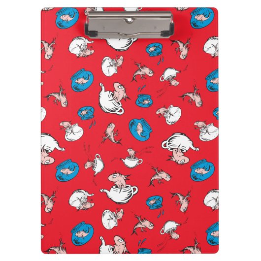 Kat in het Pet | Het rode patroon van de vis Klembord (Voorkant)