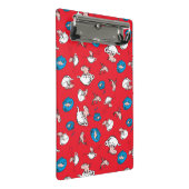 Kat in het Pet | Het rode patroon van de vis Mini Klembord (Schuin)