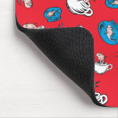 Kat in het Pet | Het rode patroon van de vis Muismat (Hoek)