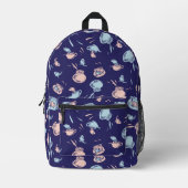 Kat in het Pet | Het vispatroon Bedrukte Rugzak (Voorkant)