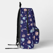 Kat in het Pet | Het vispatroon Bedrukte Rugzak (Links)