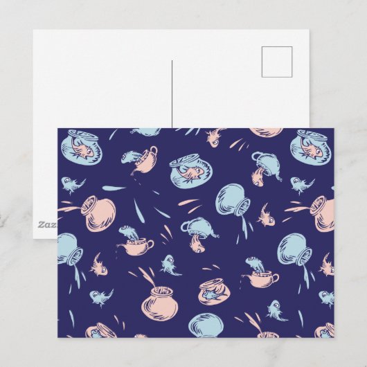 Kat in het Pet | Het vispatroon Briefkaart (Voorkant / Achterkant)