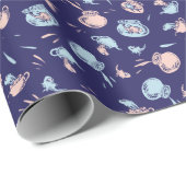 Kat in het Pet | Het vispatroon Cadeaupapier (Rol Hoek)