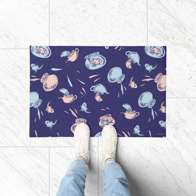 Kat in het Pet | Het vispatroon Deurmat (Binnen)