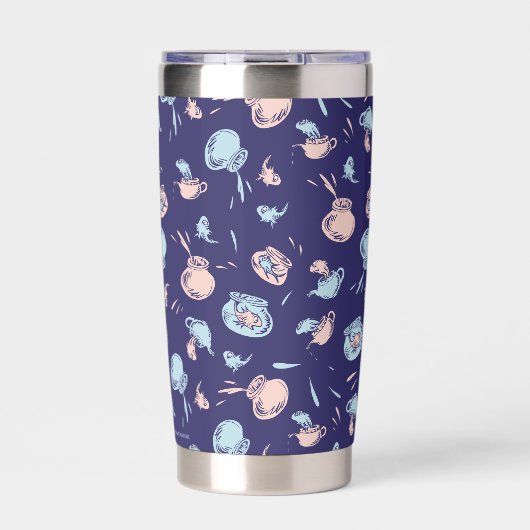 Kat in het Pet | Het vispatroon Geïsoleerde Drinkbeker (Voorkant)