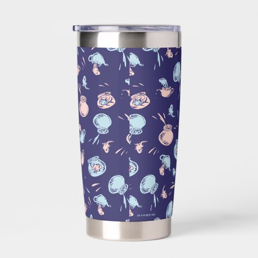 Kat in het Pet | Het vispatroon Geïsoleerde Drinkbeker (Rechts)