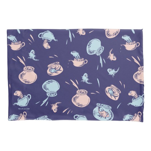 Kat in het Pet | Het vispatroon Kussensloop (Voorkant-Links)