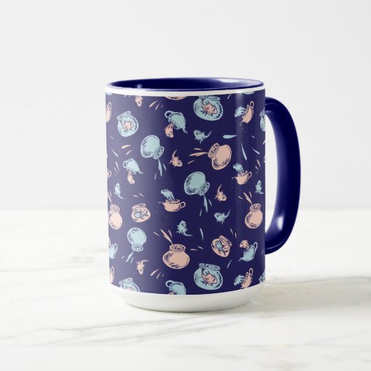 Kat in het Pet | Het vispatroon Mok (Voorkant rechts)