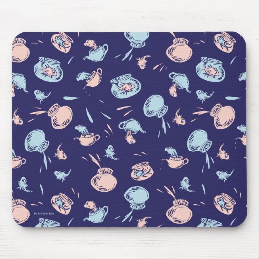 Kat in het Pet | Het vispatroon Muismat (Voorkant)
