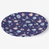 Kat in het Pet | Het vispatroon Papieren Bordje (Gekanteld)