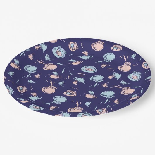 Kat in het Pet | Het vispatroon Papieren Bordje (Gekanteld)