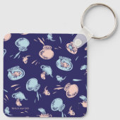 Kat in het Pet | Het vispatroon Sleutelhanger (Achterkant)