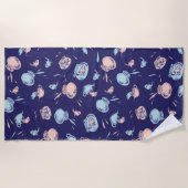 Kat in het Pet | Het vispatroon Strandlaken (Voorkant)