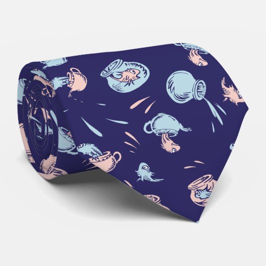 Kat in het Pet | Het vispatroon Stropdas (Opgerold)