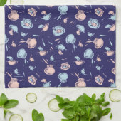 Kat in het Pet | Het vispatroon Theedoek (Gevouwen)