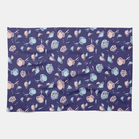 Kat in het Pet | Het vispatroon Theedoek (Horizontaal)