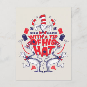 Kat in het Pet Hij was weg met een tip van zijn Pe Briefkaart