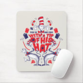 Kat in het Pet Hij was weg met een tip van zijn Pe Muismat (Met muis)