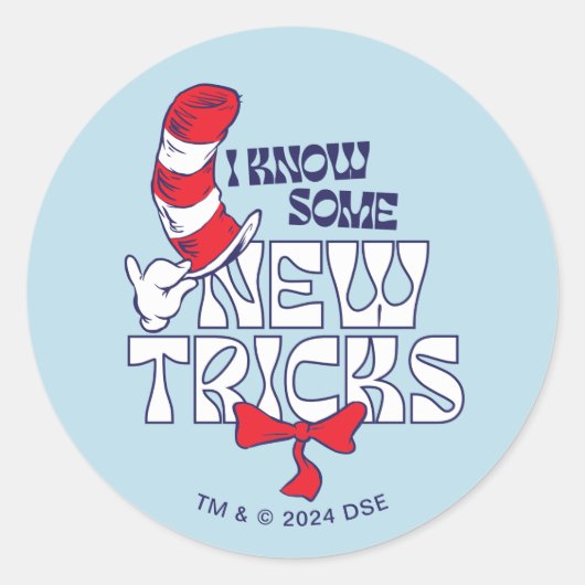Kat in het Pet | Ik ken nieuwe trucjes Ronde Sticker (Voorkant)
