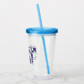 Kat in het Pet | Kattengezichtstekst Acryl Drinkbeker (Links)