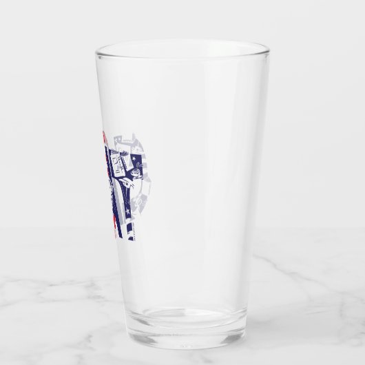 Kat in het Pet | Kattengezichtstekst Glas (Links)