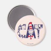 Kat in het Pet | Kattengezichtstekst Magneet (Voorkant / Achterkant)