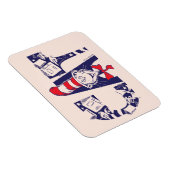 Kat in het Pet | Kattengezichtstekst Magneet (Rechterzijde)