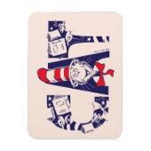 Kat in het Pet | Kattengezichtstekst Magneet (Verticaal)