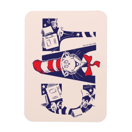 Kat in het Pet | Kattengezichtstekst Magneet (Verticaal)