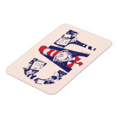 Kat in het Pet | Kattengezichtstekst Magneet (Linkerzijde)