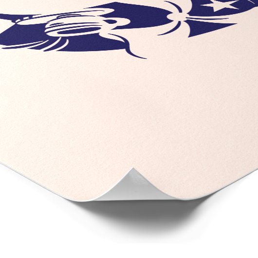 Kat in het Pet | Kattengezichtstekst Poster (Hoek)