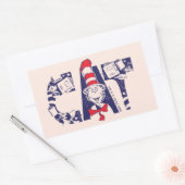 Kat in het Pet | Kattengezichtstekst Rechthoekige Sticker (Envelop)