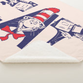 Kat in het Pet | Kattengezichtstekst Sherpa Deken (3/4)