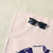 Kat in het Pet | Kattengezichtstekst Strandlaken (In situ)