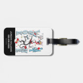 Kat in het Pet | Kijk me aan Bagagelabel (Achterkant horizontaal)