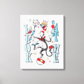 Kat in het Pet | Kijk me aan Canvas Afdruk (Voorkant)